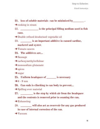 FISHERIES QUESTION BANK (5th sem)
