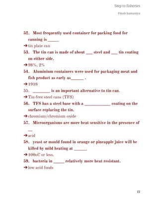 FISHERIES QUESTION BANK (5th sem)