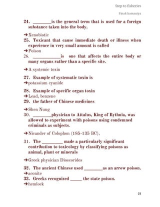FISHERIES QUESTION BANK (5th sem)