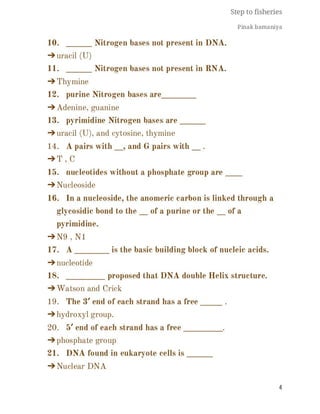 FISHERIES QUESTION BANK (5th sem)