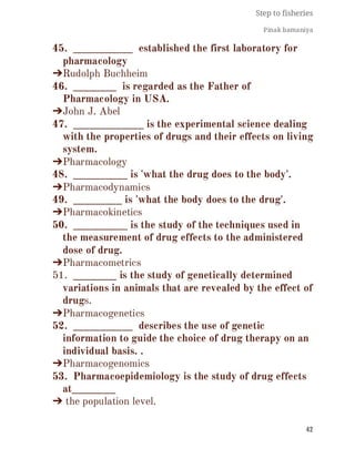 FISHERIES QUESTION BANK (5th sem)