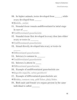 FISHERIES QUESTION BANK (5th sem)