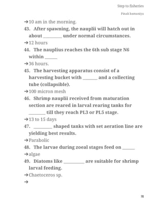 FISHERIES QUESTION BANK (5th sem)