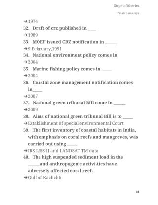 FISHERIES QUESTION BANK (5th sem)