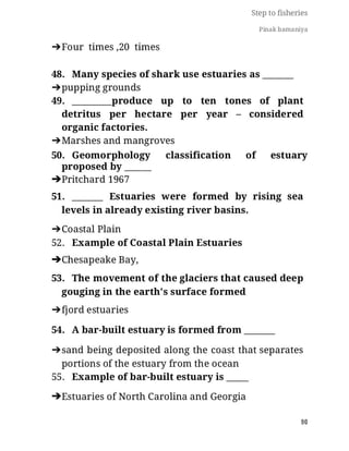 FISHERIES QUESTION BANK (5th sem)