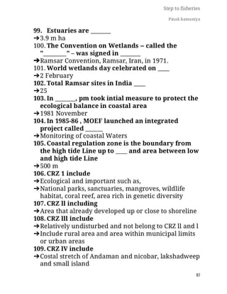 FISHERIES QUESTION BANK (5th sem)