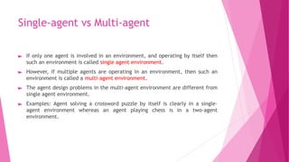 Single Agent Problem ARTIFICIAL INTELLIGENCE - A PRIMER - A PRESENTATION | PPTX