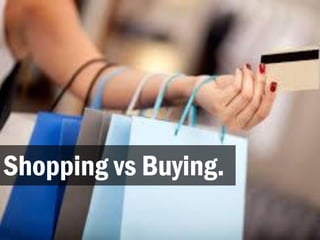 Shopping vs Buying.
 