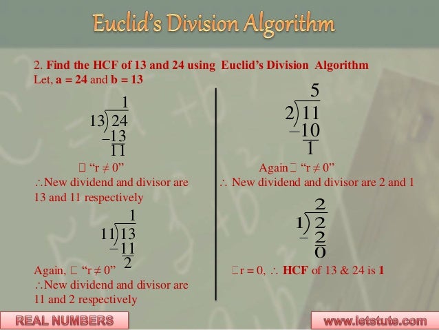 13+ State Euclid&#039;s Division Lemma Class 10 Images
