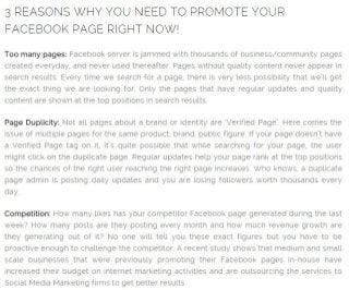 3 reasons why you need to promote your facebook page right now!