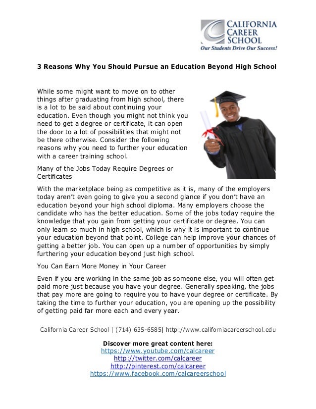 further your education