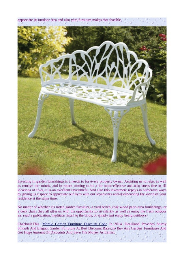 3 reasons you required yard furniture