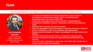 Team with great experience in the diagnosis, strategy development and implementation of digital solutions
Group of specialist
support consultants in
accordance with the scope
of each project
▪
▪
▪
▪
▪
▪
▪
▪
▪
▪
Luis Fernando
Gracioli
 
