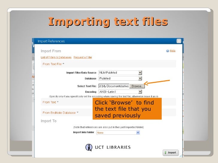 3 Ref Works 2 0 Importing Text Files