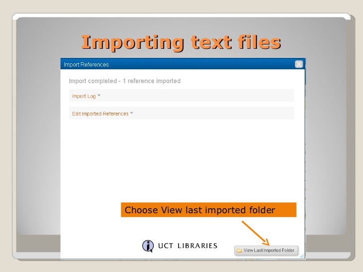 3 Ref Works 2 0 Importing Text Files