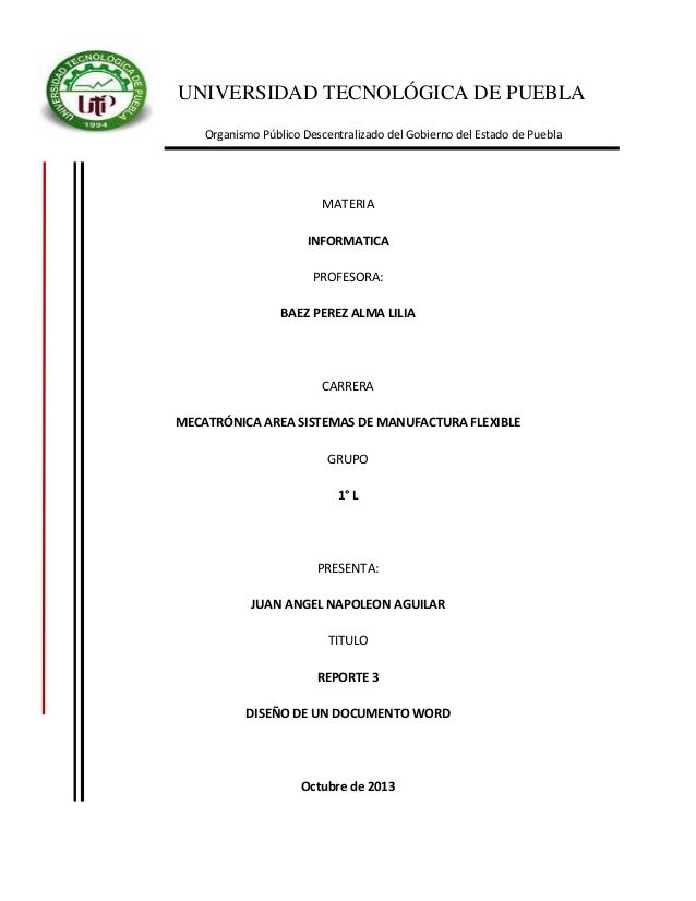 formato de informe escrito