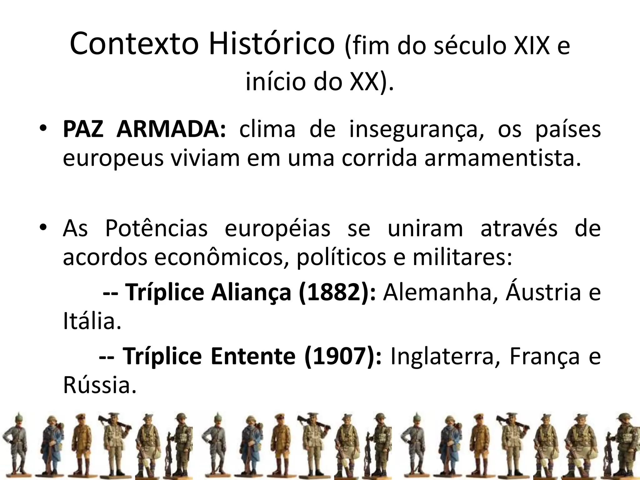 3ºano - Primeira Guerra Mundial - 1914 a 1918 | PPTX