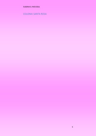 EUGENIA G. RIOS DZUL 
6 
COLONIA SANTA ROSA 
 