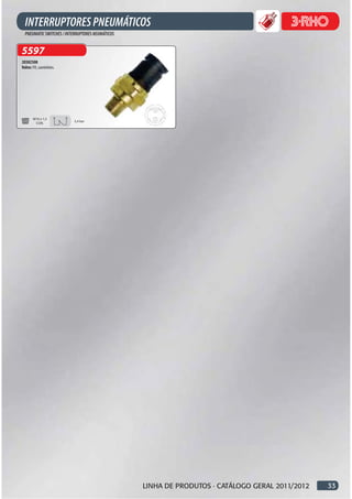5597
20382508
Volvo: FH, caminhões.




       M16 x 1,5
                        5,4 bar
        CON.




                                  LINHA DE PRODUTOS · CATÁLOGO GERAL 2011/2012   33
 