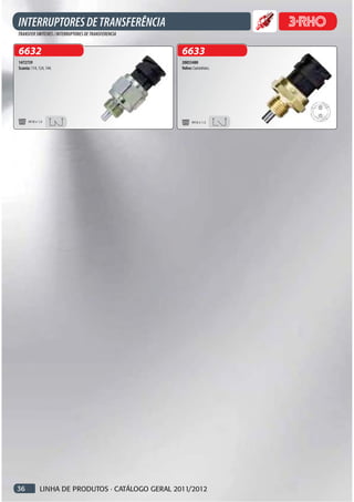 6632                                               6633
1472739                                            20853480
Scania: 114, 124, 144.                             Volvo: Caminhões.




      M18 x 1,5                                          M16 x 1,5




36            LINHA DE PRODUTOS · CATÁLOGO GERAL 2011/2012
 