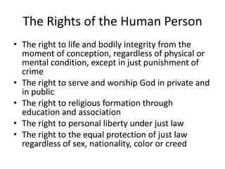 Bodily Rights Rights and Duties | PDF