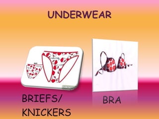 UNDERWEAR

BRIEFS/
KNICKERS

BRA

 