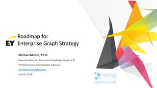 Roadmap for
Enterprise Graph Strategy
Michael Moore, Ph.D.
Executive Director, Enterprise Knowledge Graphs + AI
EY Performance Improvement Advisory
michael.moore4@ey.com
July 30, 2019
 