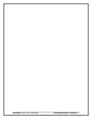 PROFESORA: FABIOLA JUNCO CHANGANAQUÍ. TRIUNFADORES DESDE EL PRINCIPIO…!
 