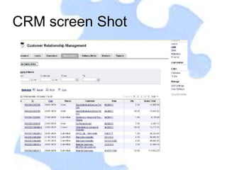 CRM screen Shot
 