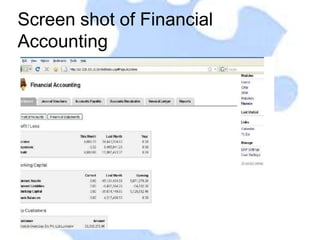 Screen shot of Financial
Accounting
 