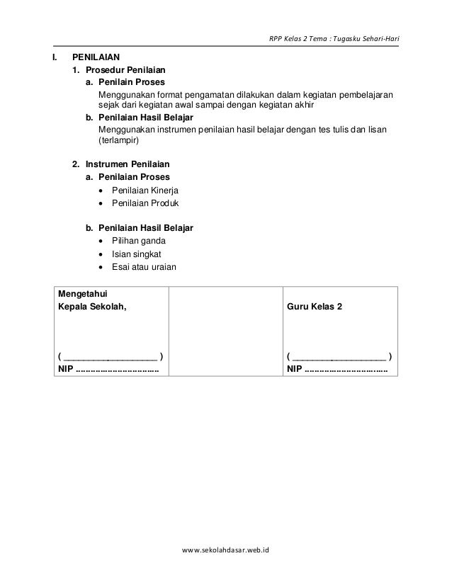 [3] rpp sd kelas 2 semester 1 tugasku sehari-hari blonya nova