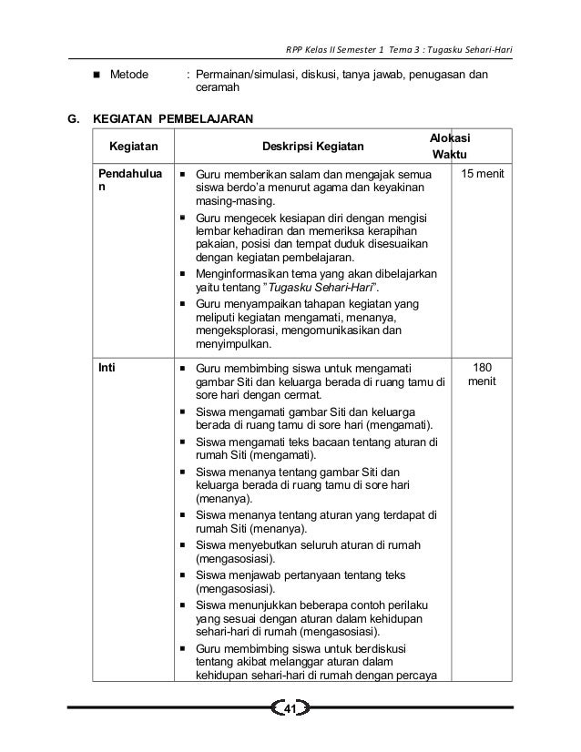 [3] rpp sd kelas 2 semester 1 tugas seharihari