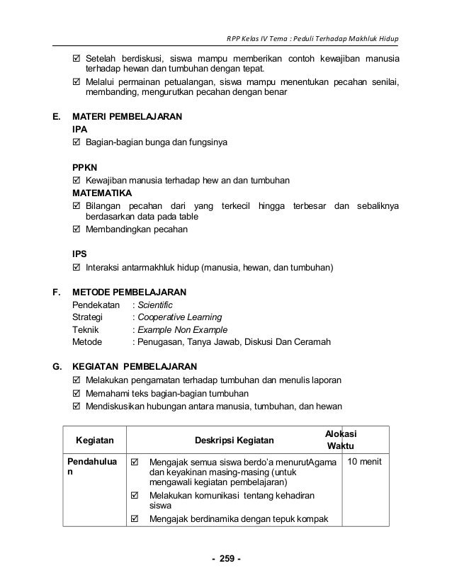 [3] rpp sd kelas 4 semester 1 peduli terhadap mahkluk hid up