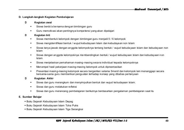 RPP SKI Kelas VII Semester 1 dan 2