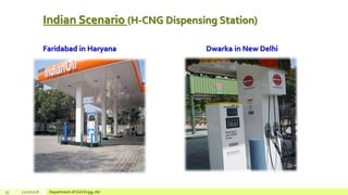 Indian Scenario (H-CNG Dispensing Station)
Faridabad in Haryana Dwarka in New Delhi
35 12/17/2018 Department of Civil Engg, AU
 