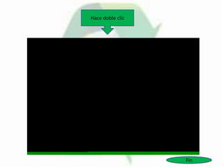 Hace doble clic
Fin
 