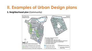 II. Examples of Urban Design plans
3. Neighborhood plan (Community)
 