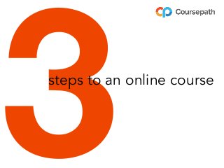 3steps to an online course
 
