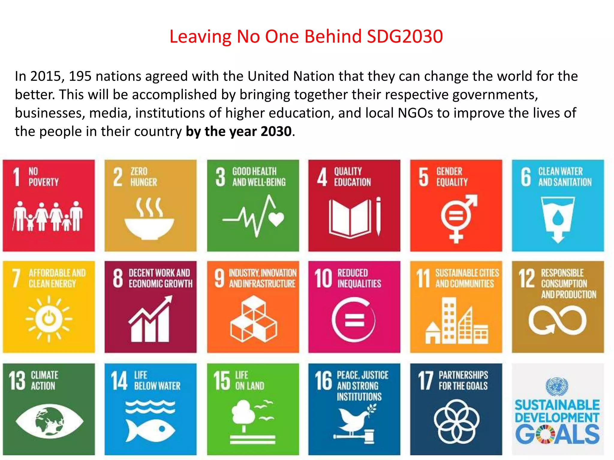 Sdg goals and targets pptx