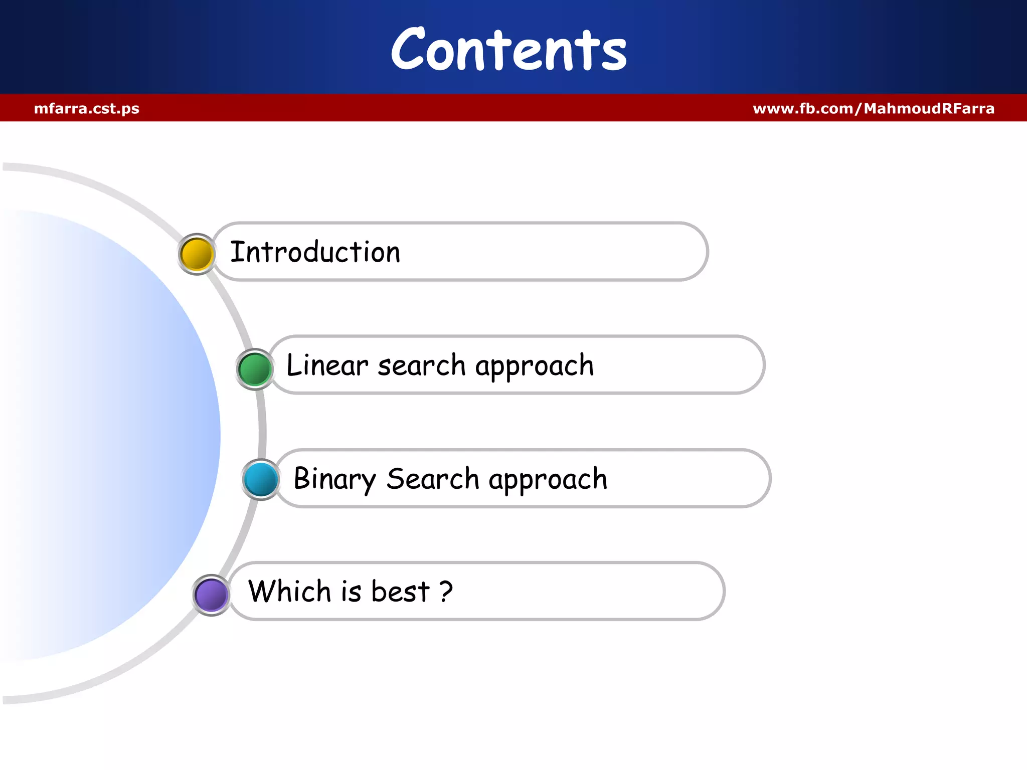 3 searching algorithms in Java | PPT