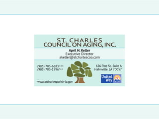 Council on Aging redesign presentation