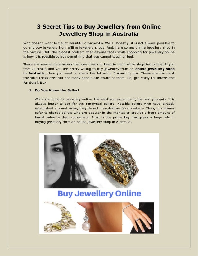 3 Secret Tips to Buy Jewellery from Online Jewellery Shop in Australia