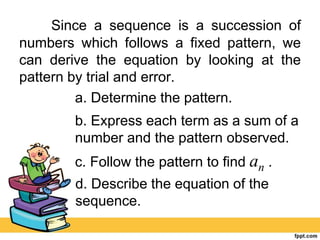 Sequence: Generating a Formula | PPTX