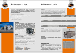 Antriebstechnik                                                                                                                                                                                                         Antriebstechnik
     Automation                                                                                                                                                                                                              Automation
       Vertrieb                                                                                                                                                                                                                Vertrieb



                      Getriebemotoren 3 - Serie                                                                    Getriebemotoren 3 - Serie



                      Panasonic, einer der weltgrößten Motorenhersteller, stellt eine neue, global zertifizierte   betriebsdauer
                      Getriebemotorenbaureihe vor. Mit einer Leistung von 6 bis 90 Watt wird die bisherige G-      Um eine hohe Betriebssicherheit und Lebensdauer des Antriebes zu gewährleisten, müs-
                      Serie durch höher effiziente und langlebigere Getriebemotoren abgelöst. Damit setzen wir     sen die Art der Belastung und die tägliche Betriebsdauer einbezogen werden. Diese Tabelle
                      unsere hohe Produktqualität fort.                                                            gibt Anhaltspunkte für die Bestimmung des Betriebsfaktors von typischen Anwendungen.
                                                                                                                   Zum Beispiel kann bei konstanter Belastung der Faktor 1,0 angesetzt werden.
                        Drehzahlbereich von 0,7 U/min bis 500 U/min
                                                                                                                     beanspruchung          Anwendung                                          betriebsfaktor
                        Modelle mit wahlweise festen oder variablen Drehzahlen lieferbar
                                                                                                                                                                                               5 Std/Tag        8 Std/Tag         24 Std/Tag
                        Erfüllt RoHS-Werkstoffvorschriften
                        Bewährte, zuverlässige Qualitätsprodukte                                                     Konstant               Transportband, Filmspuler                          0,8              1,0               1,5
                                                                                                                                            Gleichförmiger betrieb
                        Global zertifiziert UL / cUL / CE / CCC

                                                                                                                     Moderat                Start-Stop-betrieb                                 1,2              1,5               2,0


                                      Konstruktion
                                                                                                                     Mittel                 Sofort-Umkehrbetrieb mit Revisiermotor             1,5              2,0               2,5
                                      Panasonic Getriebemotoren sind in 1- oder 3-Phasenausführung erhält-
                                                                                                                                            Schnellstopbetrieb mit Haltebremse
                                      lich. Die 6 - 40 W Typenreihe ist konvektionsgekühlt, die 60 und 90 W
                                      Typen sind lüftergekühlt. Gerade- und schrägverzahnte Stirnräder               Schwer                 Ständig wiederholende mittlere belastung           2,0 - 2,5        2,5 - 3,0         3,0 - 3,5
                                      mit Fettdauerschmierung gewährleisten auch bei hohen Drehzahlen                                       Schnellstopbetrieb mit schwingender Last
                                      einen guten Wirkungsgrad. Für größere Übersetzungen steht ein 10:1
                                      Zwischengetriebe zur Verfügung.
                                                                                                                   Lastdrehzahl
                                      Weitere Modelle                                                              Die Lastdrehzahl ist 10 - 20 % geringer als die Nenndrehzahl. Drehmoment-
                                         Getriebemotoren für 110 V / 60 Hz                                         Drehzahlkurven zeigen das Lastverhalten des Getriebemotors. Die Nenn-
                                                                                                                   drehzahl bezieht sich auf eine nominale Motordrehzahl von 1.500 U/min.
                                         400 V Bremsmotoren
                                         Einphasenregelmotoren

                                      Übersicht
                                      Einphasengetriebemotoren,        einsetzbar   für   Festdrehzahlen     im
                                                                                                                   bremsmotoren
                                      Leistungsbereich von 6 - 90 W.
                                                                                                                   Bremsmotoren sind mit einer elektromagnetisch betätigten Federkraft-
                                      Schnell reversierbare Einphasengetriebemotoren mit eingebauter
                                                                                                                   bremse ausgestattet.
                                      Konstantreibungsbremse zur Verringerung des Nachlaufs.
                                      Drehstromgetriebemotoren, einsetzbar für einen Leistungsbereich von
                                      25 - 90 W. Die 230 V-Motoren erlauben eine Drehzahlregelung mithilfe
                                      eines Drehzahlstellers (Umrichterbetrieb). Die 400 V-Motoren können                                                                                             Leistung	 Bremsmoment	 Nachlauf
                                                                                                                                                                                                      (Watt)	   (Ncm)	       (Umdrehungen)
                                      direkt am Drehstromnetz betrieben werden.
                                                                                                                                                                                                      6	        0,5	           5,0
                                      Bremsmotoren: Getriebemotoren mit integrierter Haltebremse für den           Schnell reversierbare Motoren
                                                                                                                                                                                                      15	       0,8	           4,5
                                      Betrieb an 1-Phasen- oder 3-Phasen-220 V Netz.                               Wird der Motor stromlos, so wird von dem integrierten Konstantreibungs-
                                                                                                                                                                                                      25	       1,0	           5,5
                                                                                                                   Bremssystem ein Bremsmoment erzeugt, das zu einem schnellen Halt
                                      Einsatzgebiete                                                                                                                                                  40	       2,0	           6,0
                                                                                                                   führt.
                                                                                                                                                                                                      60	       3,9	           6,0
                                         Transportbänder                  Pumpen
                                                                                                                   Der Nachlauf hängt von der Trägheit der Last ab. Die Nachlaufwerte                 90	       3,9	           6,0
                                         Nahrungsmittelmaschinen          Etikettiermaschinen                      in nebenstehender Tabelle sind Richtwerte und beziehen sich auf die
                                         Verpackungsmaschinen             Prüfgeräte                               Motorachse, ohne Getriebe und ohne Massenträgheit der Last.



4                                                                                                                                                                                                                                              5
 