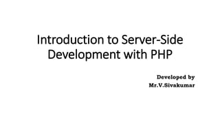 Module-3 15CS71-WTA-Serverside Development with PHP | PPT