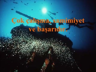 Çok çalışma, samimiyet
     ve başarıdır.
 