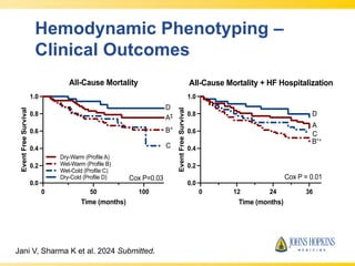 Hemodynamic Phenotyping –
Clinical Outcomes
Jani V, Sharma K et al. 2024 Submitted.
 