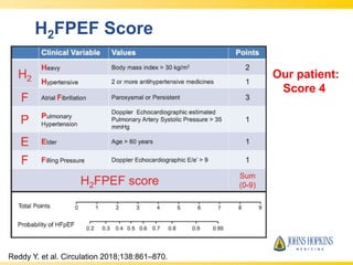 H2FPEF Score
Reddy Y. et al. Circulation 2018;138:861–870.
Our patient:
Score 4
 