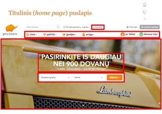 Titulinis (home page) puslapis
 
