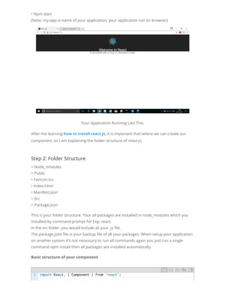 3 Simple Steps to follow to Create React JS Components | PDF